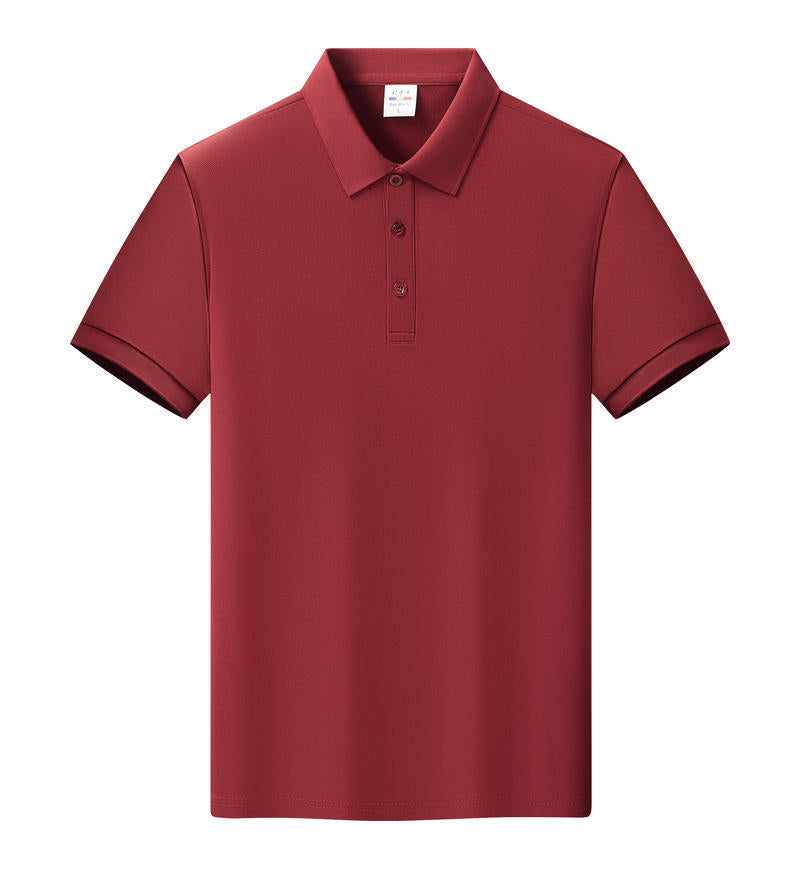 Unisex Solid Color Short-Sleeve Polo Shirt