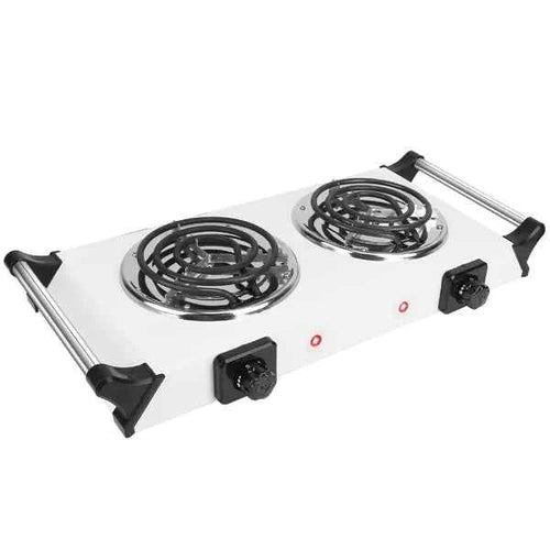 2000W Dual Burner Electric Hot Plate – 5 Temperature Settings, Portable