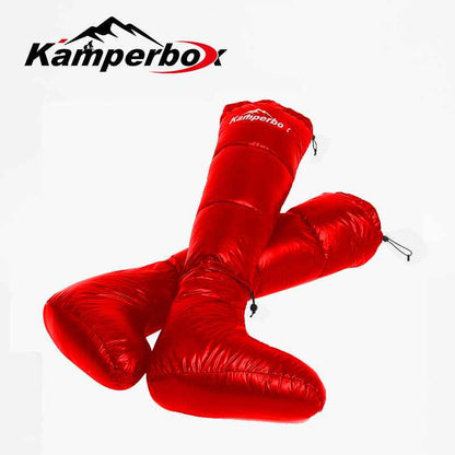 Down Insulated Camping Socks – Sleeping Bag Booties for Cold Nights