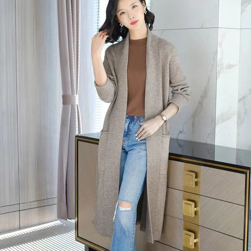 Autumn Winter Plus-Size Long Knitted Sweater