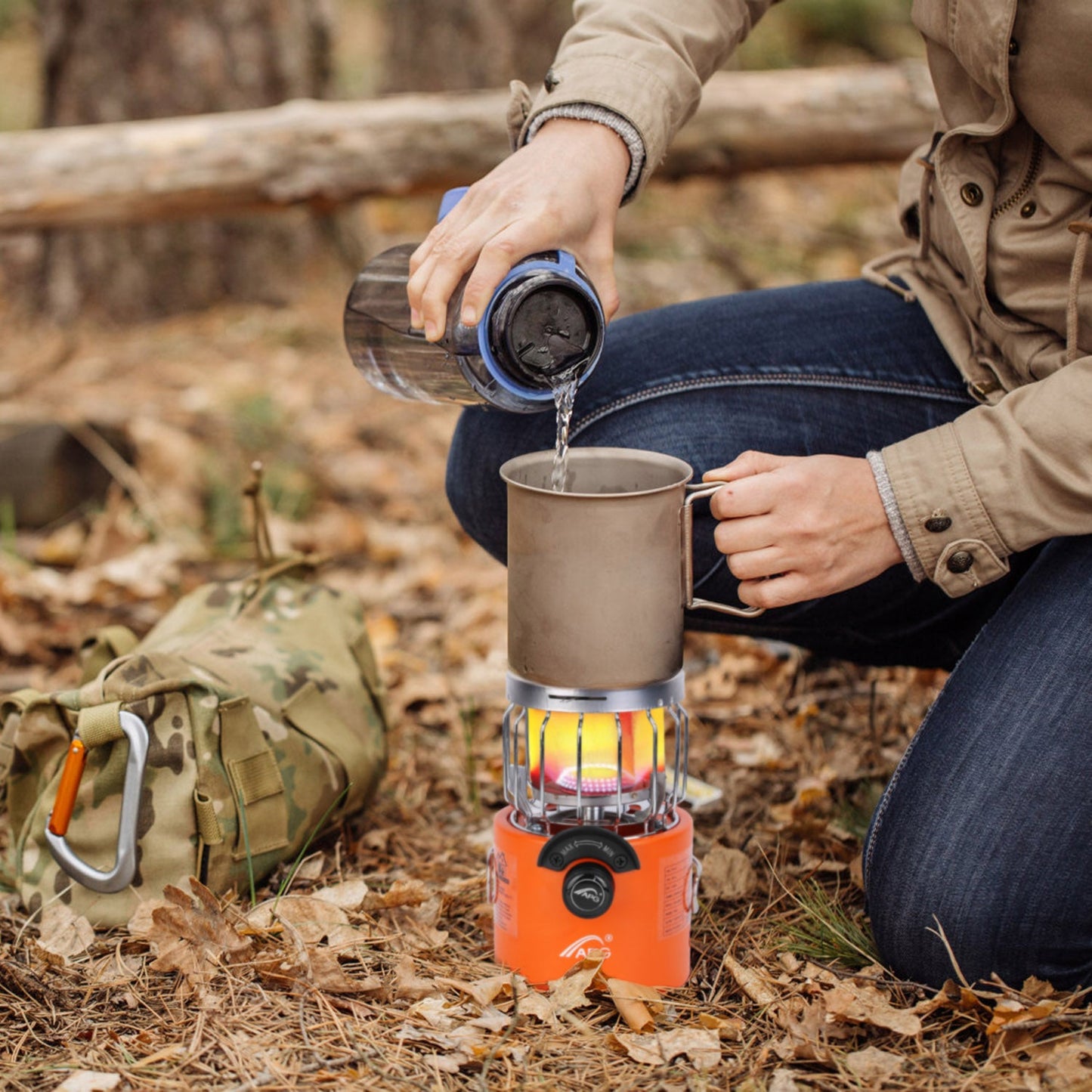 2-in-1 Portable Camping Stove & Tent Heater – 2000W, 3 Modes, 360° Radiant Heat