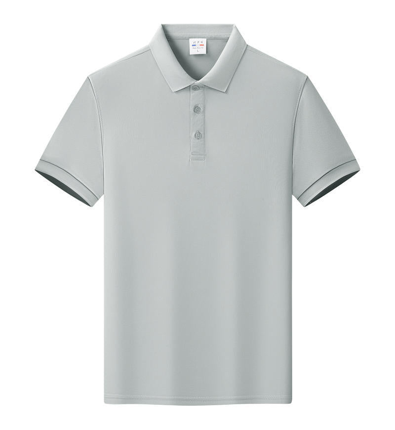 Unisex Solid Color Short-Sleeve Polo Shirt