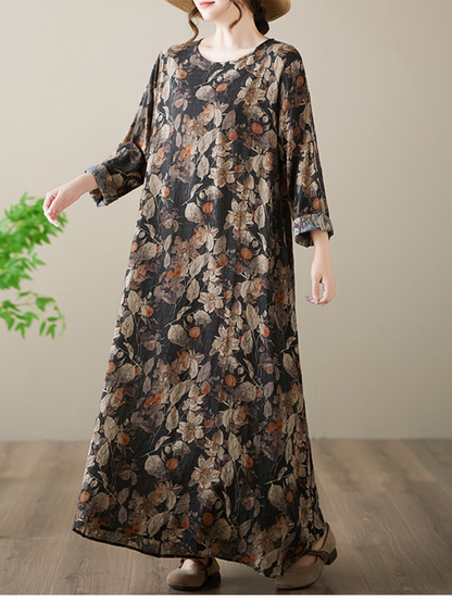 Women's Summer Fashionable Printed Loose Kaftan Dress