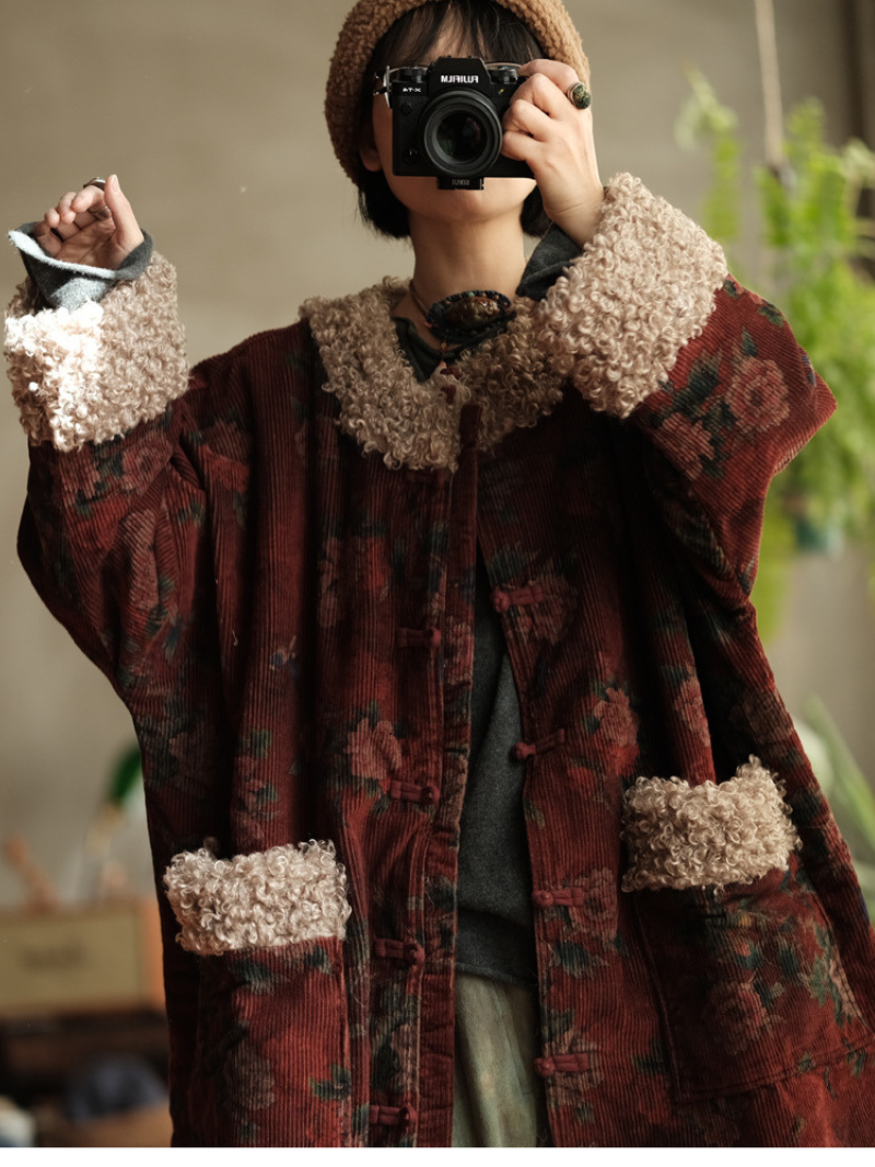 Endless Charm Women’s Relaxed  Printed A-Line Coat