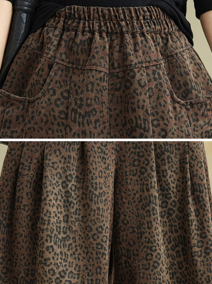 Women's Modern and Functional  Brown Wide Leg Pocket Style Bottom
