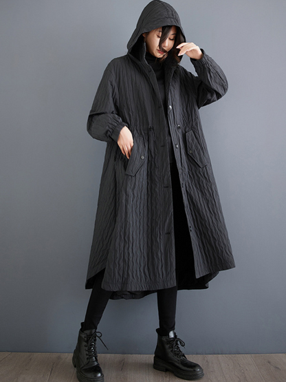 Women’s Stylish & Fashionable Winter Grey Hooded Coat