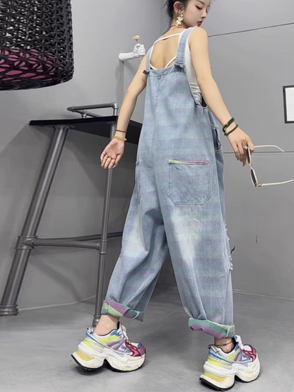 Cool and Comfy Baggy Denim Overalls for Women | Eva Trends
