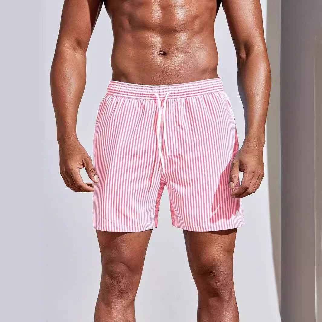 Men's 3D Striped Print Shorts – Casual Summer Sports Shorts