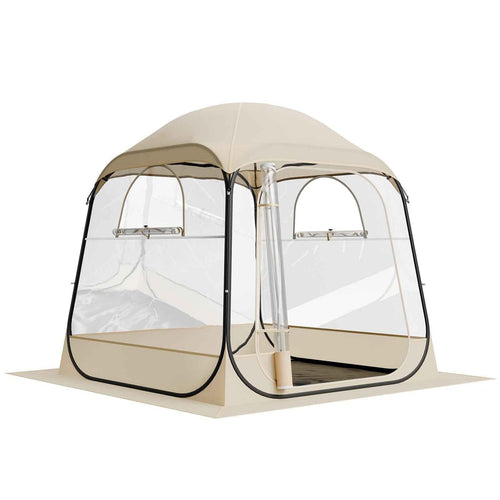 Clear Bubble Pod Tent | 72x72" Pop-Up Igloo Shelter for 2-4 People | Camping & Fishing
