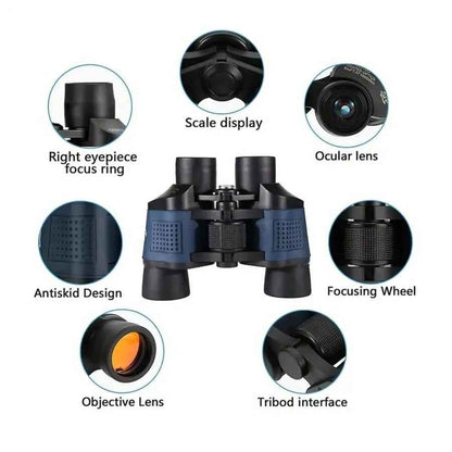 60x60 HD Night Vision Binoculars – High-Power Telescope for Hunting, Hiking & Outdoor Use