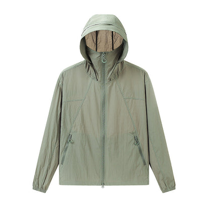 Unisex UV Protection Hooded Nylon Jacket – 10 Colors
