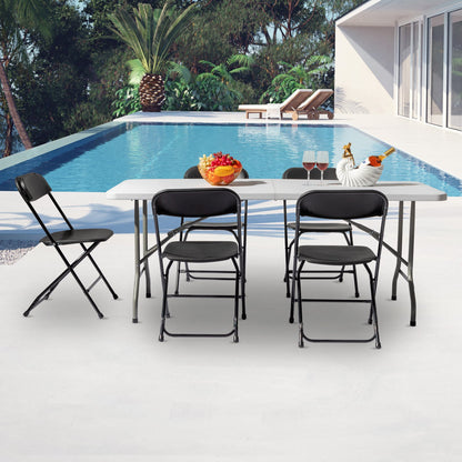 6ft Portable Folding Table – Lightweight Indoor & Outdoor Table