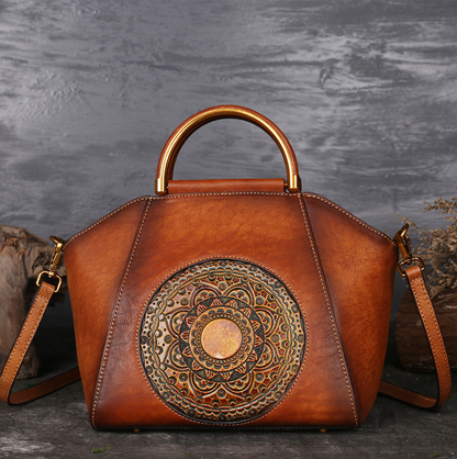 Chic Retro Women's Leather Shoulder Bag | Eva Trends