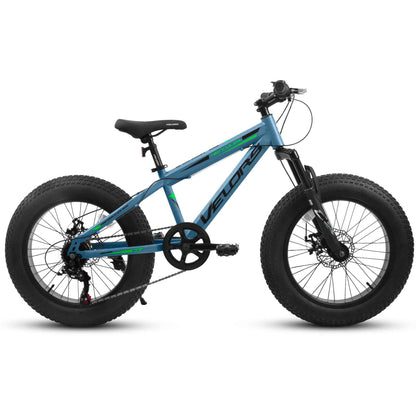 20" Fat Tire Mountain Bike | Full Shimano 7-Speed, Dual Disc Brakes & Front Suspension