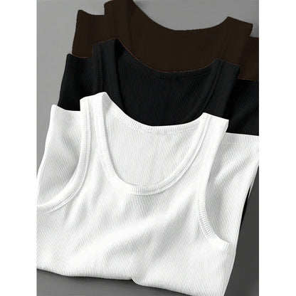 Men's Slim Fit Cotton Tank Top 3-Pack