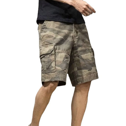 Men's Camouflage Cotton Cargo Shorts – Casual Outdoor Shorts