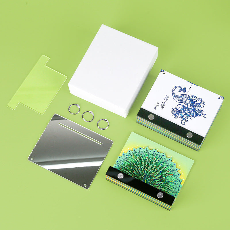 Auspicious Peacock 2026 Calendar 3D Memo Holder