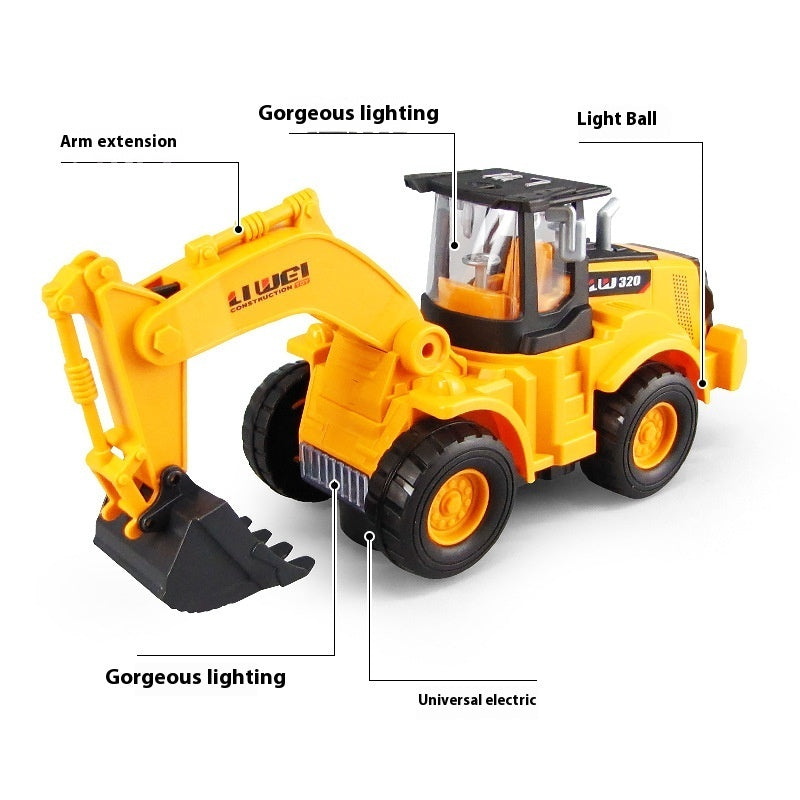 Children's Electric Excavator Toy Car Simulation Engineering Vehicle