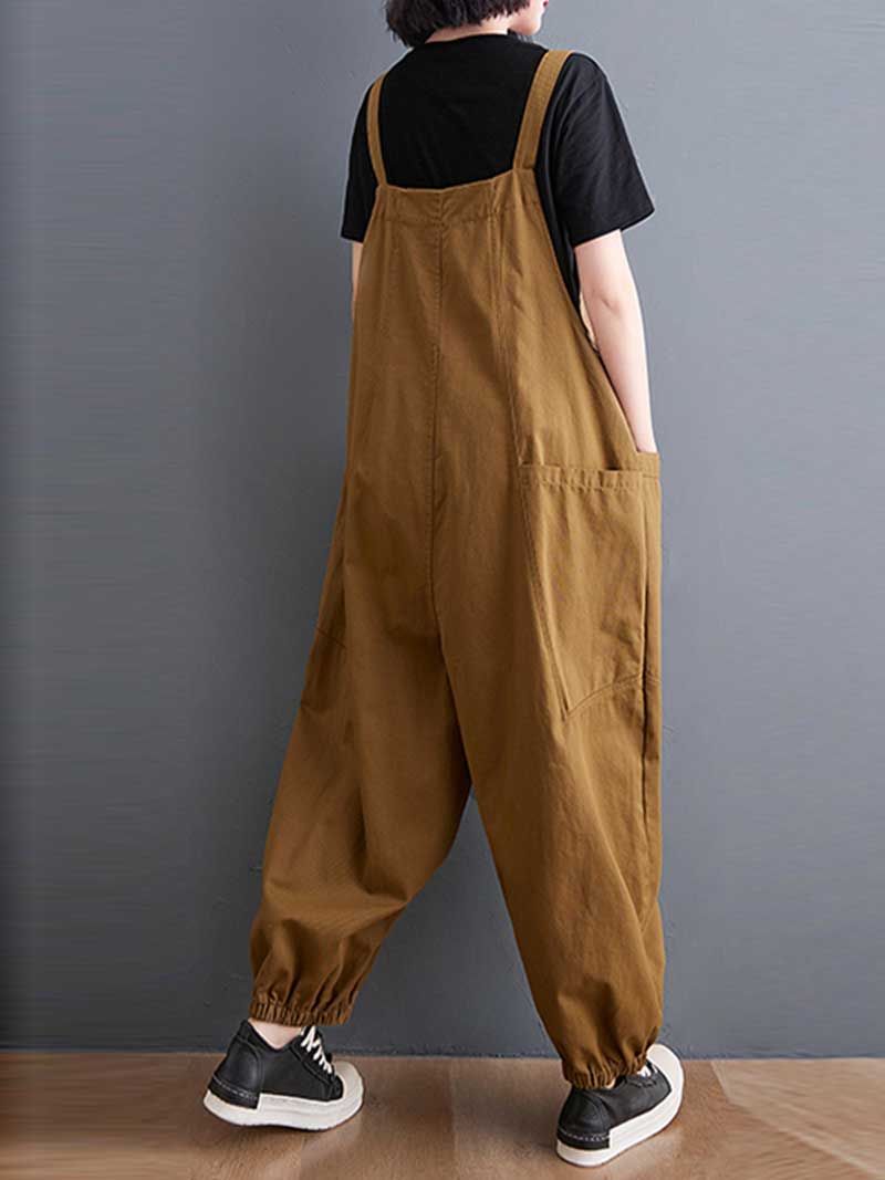 Cotton Nine-Point Overalls - Relaxed & Comfortable | Eva Trends