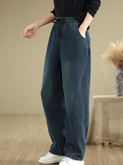 Women’s Relaxed&Soft Elastic-Waist Pant Style Bottom