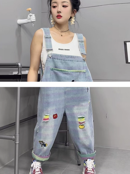 Cool and Comfy Baggy Denim Overalls for Women | Eva Trends