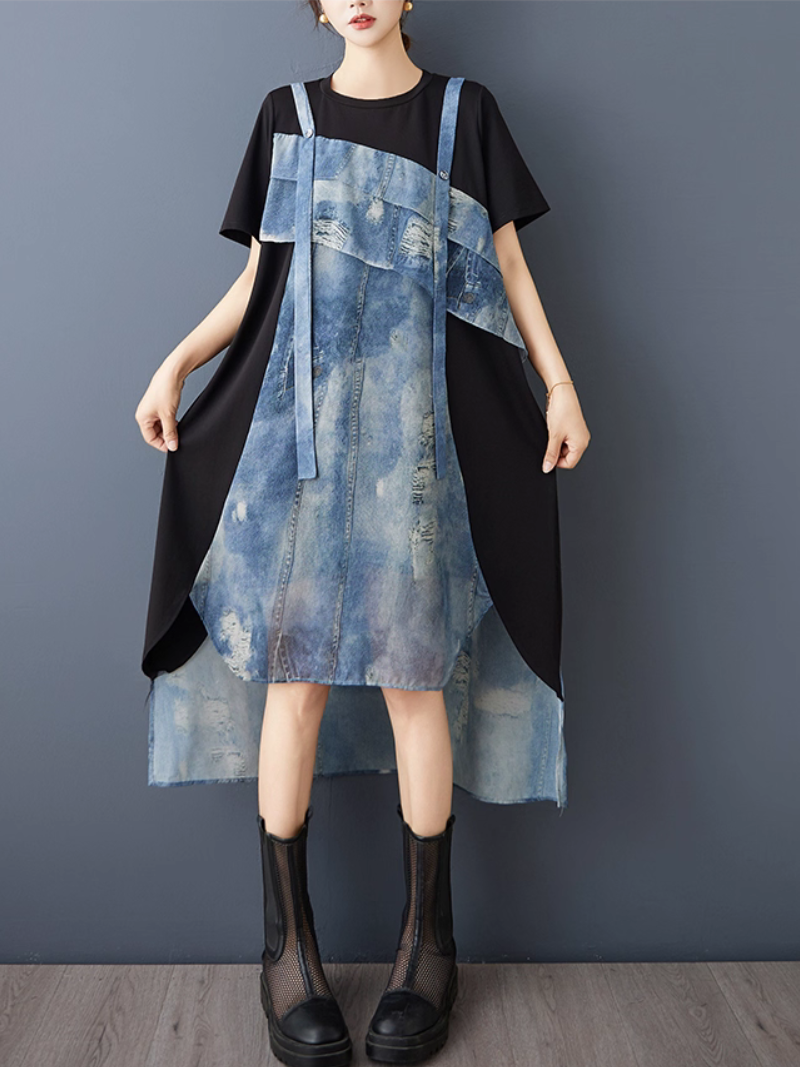 Women's Breezy & Stylish  Summer Loose Printed Dress