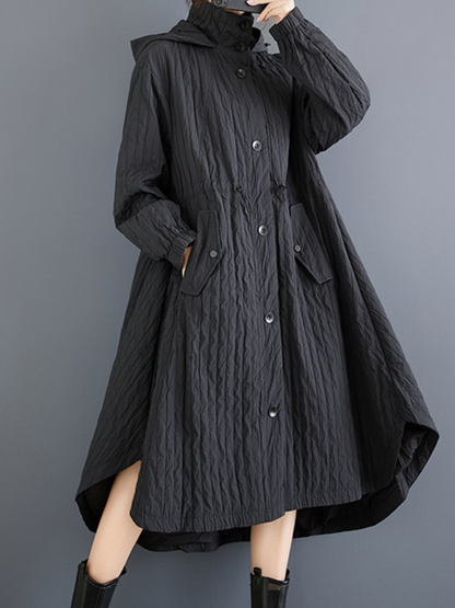 Women’s Stylish & Fashionable Winter Grey Hooded Coat