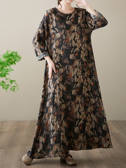 Women's Summer Fashionable Printed Loose Kaftan Dress