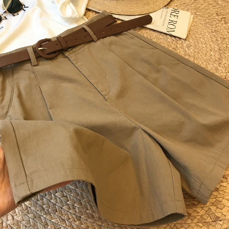 Women's High-Waist Zipper Cargo Shorts – Casual Outdoor Shorts