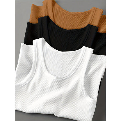 Men's Slim Fit Cotton Tank Top 3-Pack