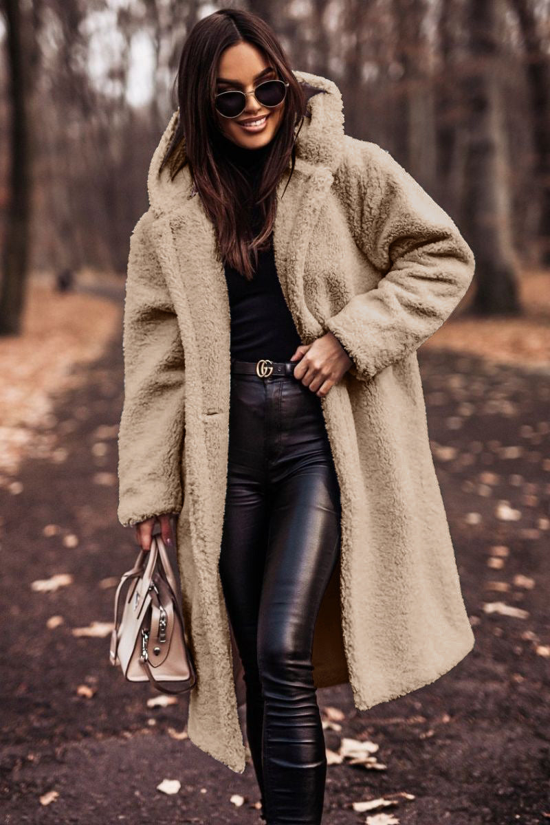Women's Oversized Hooded Teddy Coat – Plush Warm Winter Coat
