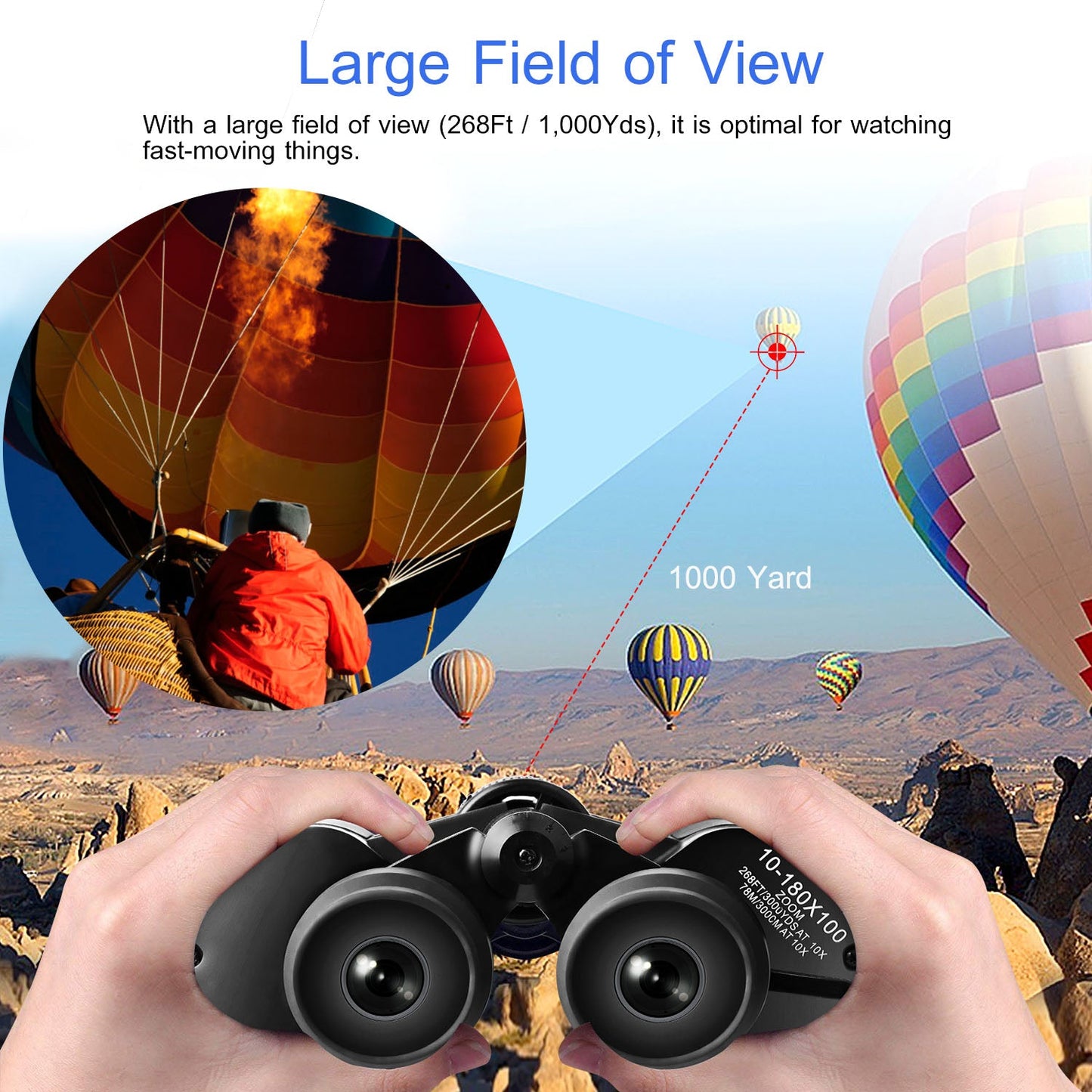 8-24x50 Zoom Binoculars – BAK-4 Prism, FMC Aspherical Lenses, Low-Light & Tripod Ready