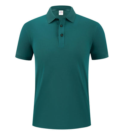 Unisex Solid Color Short-Sleeve Polo Shirt