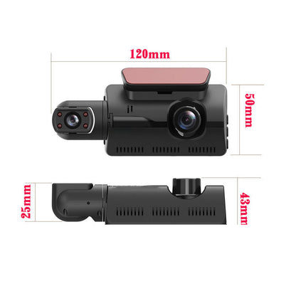 Car Front Car 3-inch Driving Recorder HD Dual Lens On-board Camera