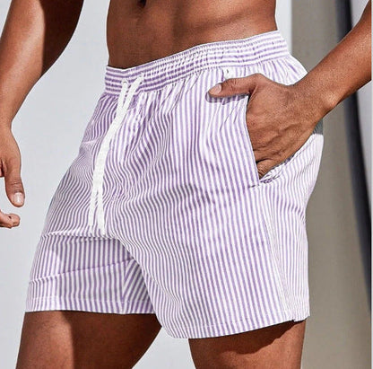 Men's 3D Striped Print Shorts – Casual Summer Sports Shorts
