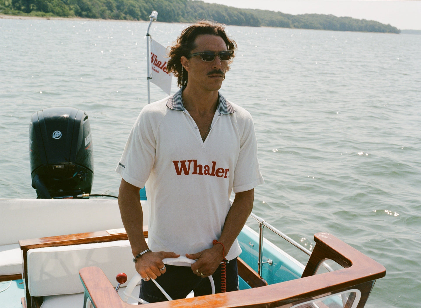 Customizable 'Boston Whaler' Raglan Terry Polo