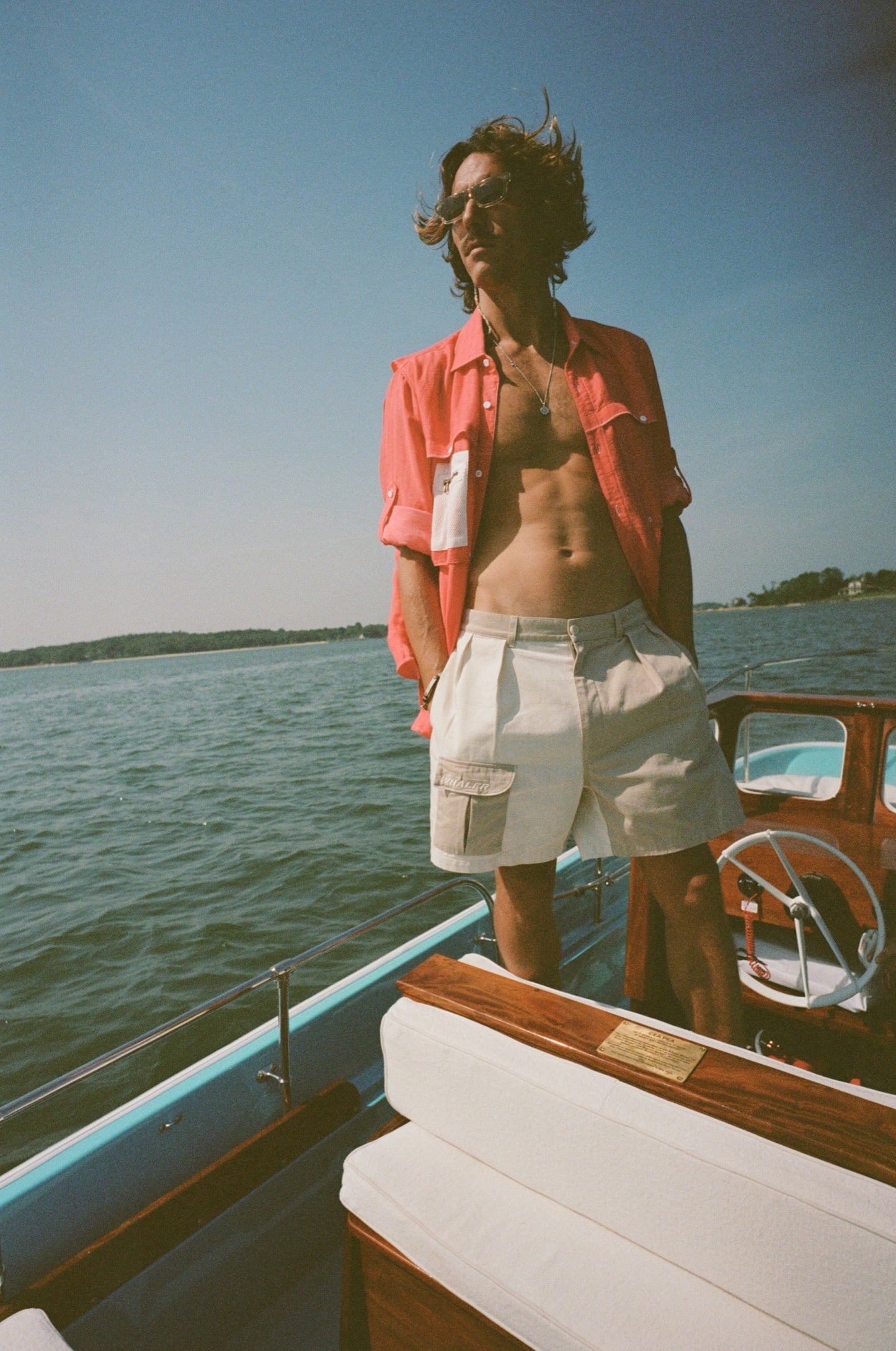 'Boston Whaler' Double-Pleated Shorts