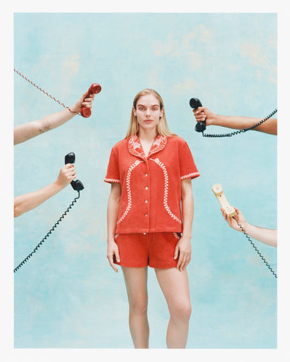 'Lobster Landline' Cabana ~ Crop Cut