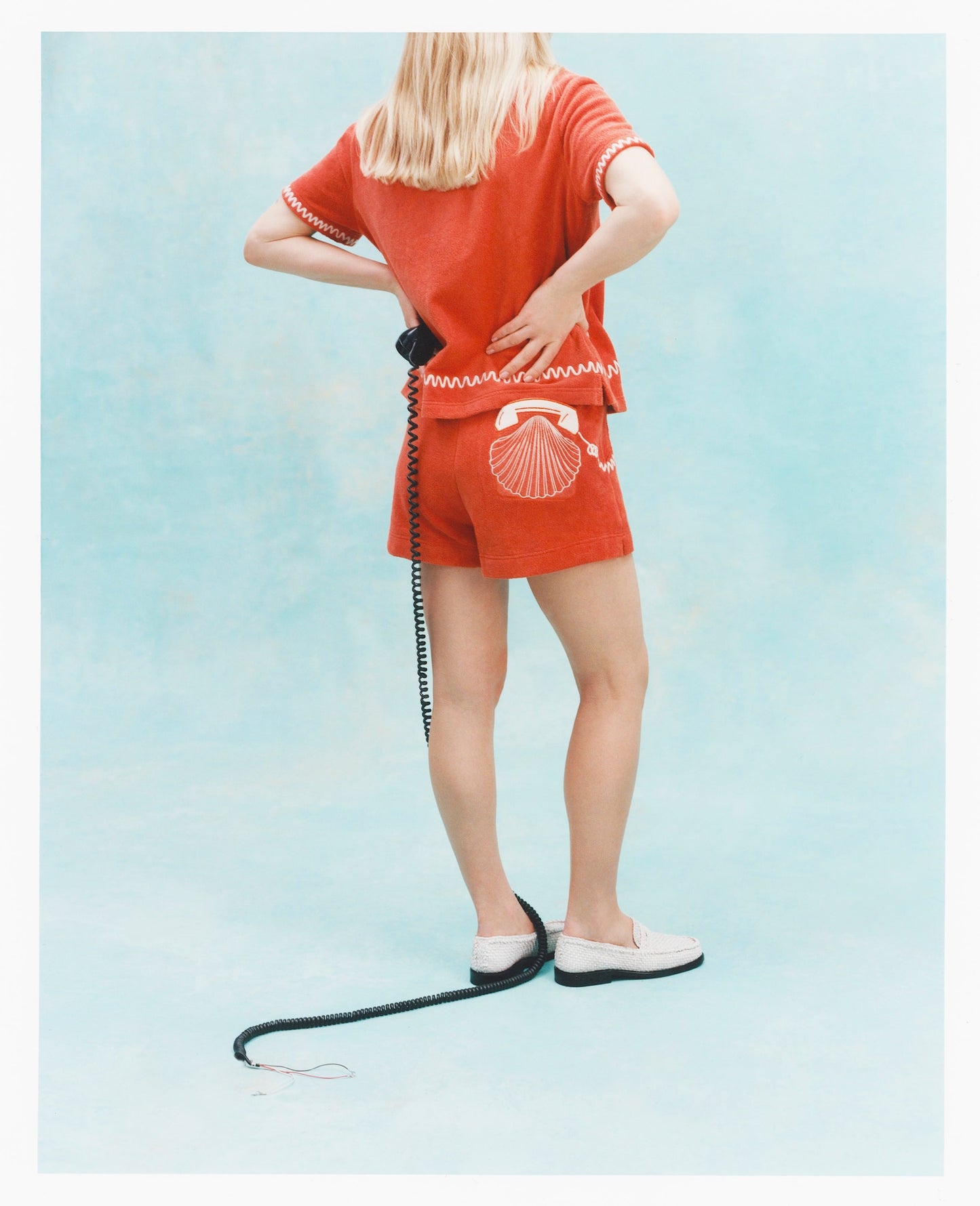 'Lobster Landline' Cabana ~ Crop Cut
