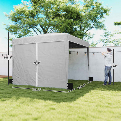 10x10 FT Pop-Up Canopy Tent with Sidewalls | UPF50+ Gazebo for Parties & Events