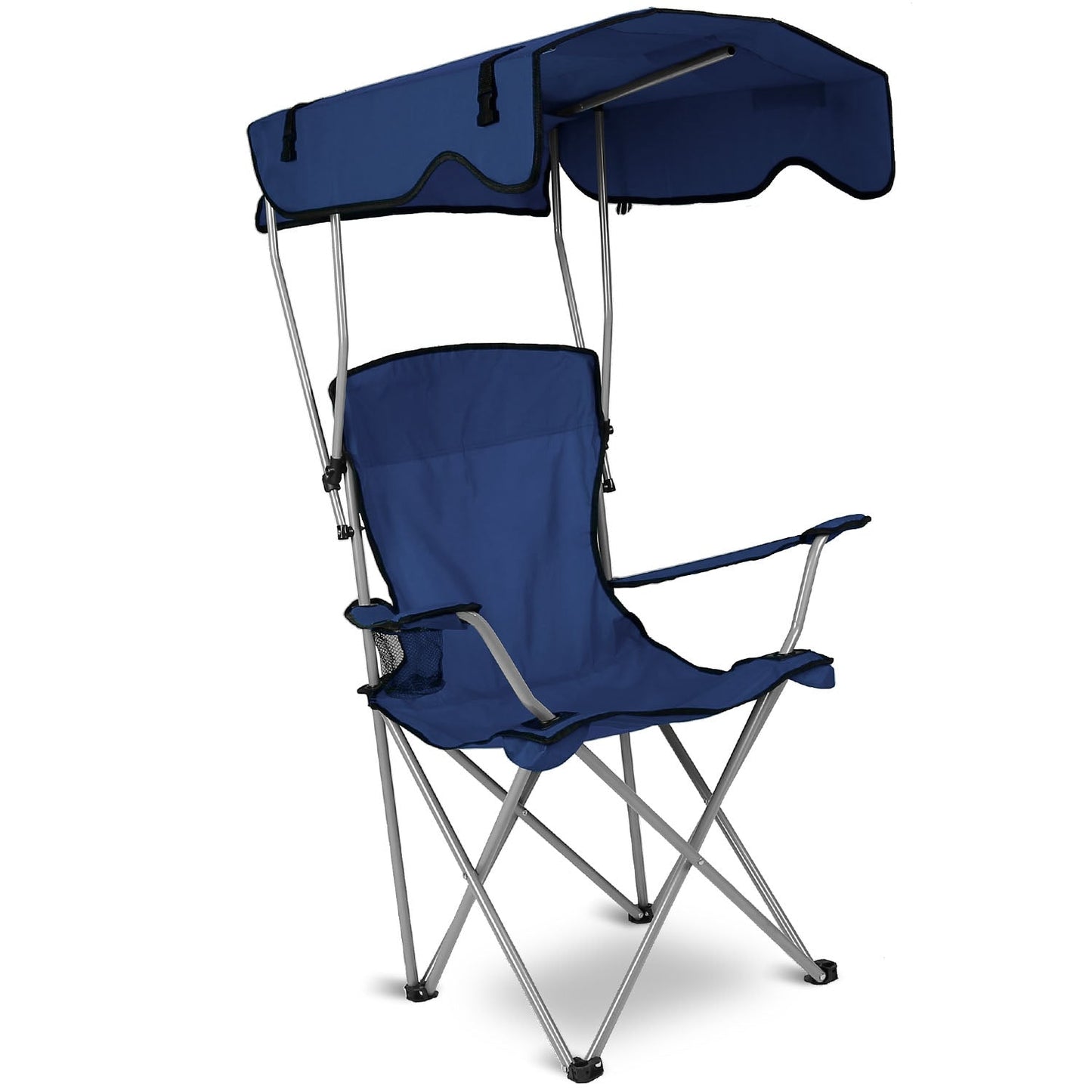 Foldable Camping Chair with Canopy & Cup Holder – 330 lb Capacity