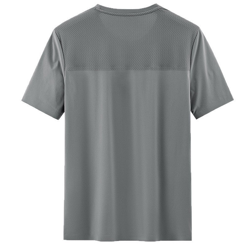 Men's Breathable Mesh-Texture Patchwork T-Shirt