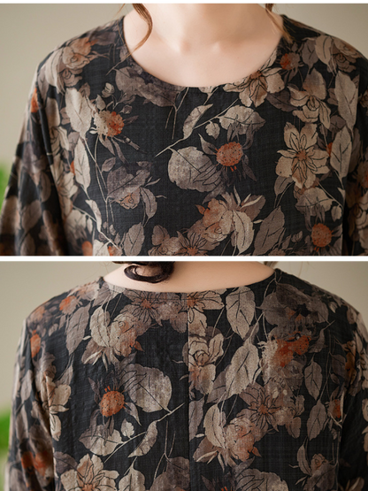 Women's Summer Fashionable Printed Loose Kaftan Dress