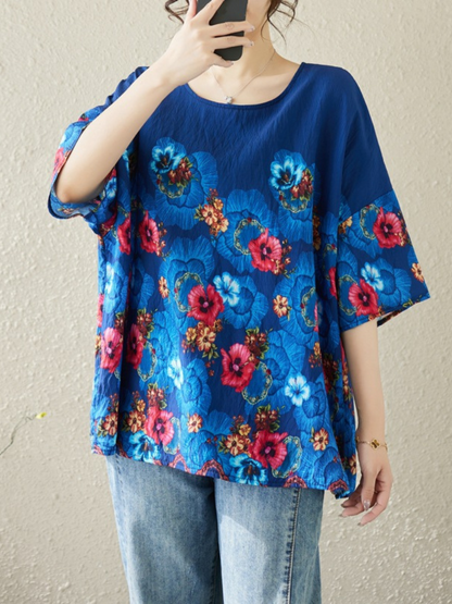 Women’s Stylish  Printed Round Neck Fashionable Tops