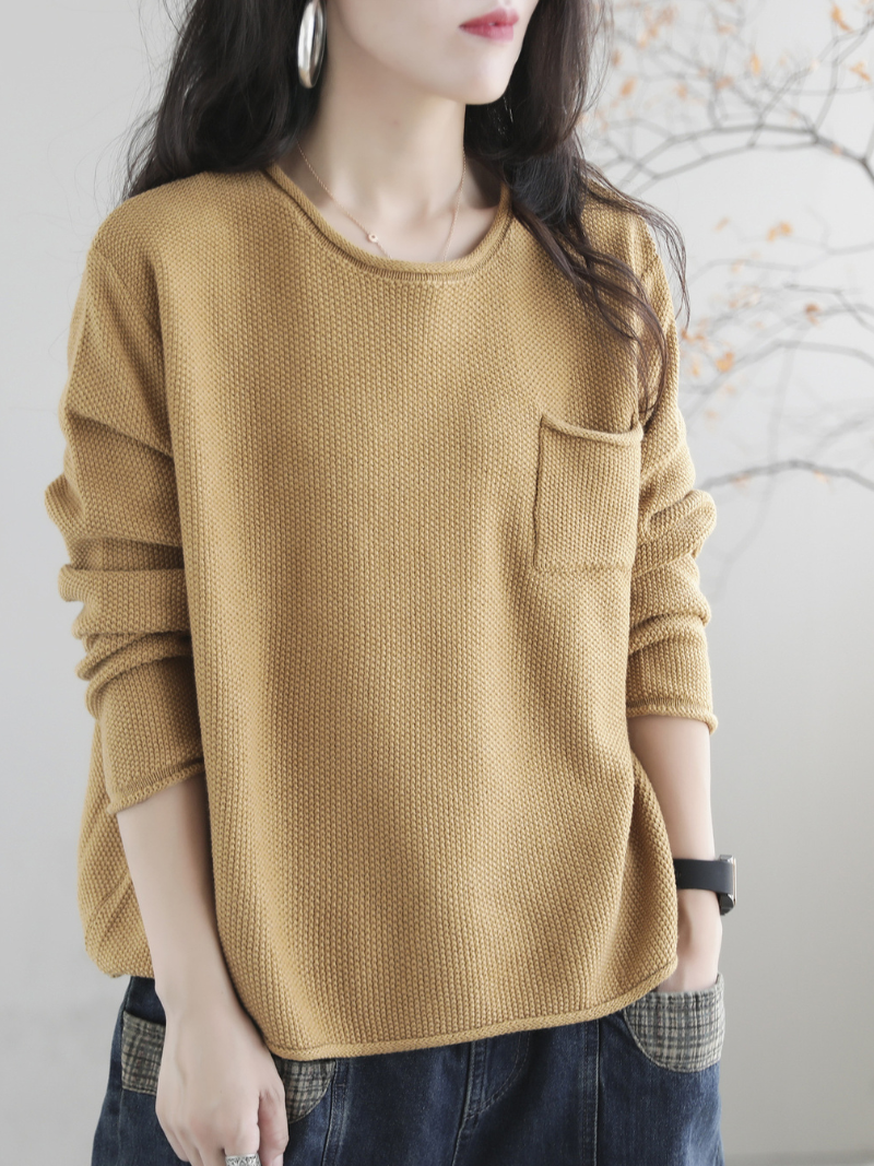 Cozy Retro Women's Knit Loose Sweater | Eva Trends