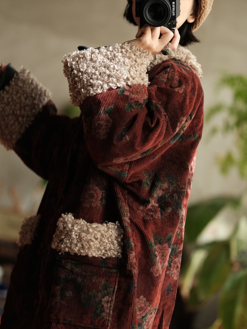 Endless Charm Women’s Relaxed  Printed A-Line Coat