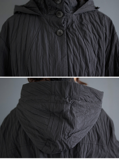 Women’s Stylish & Fashionable Winter Grey Hooded Coat