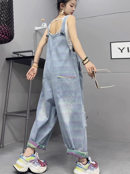Cool and Comfy Baggy Denim Overalls for Women | Eva Trends