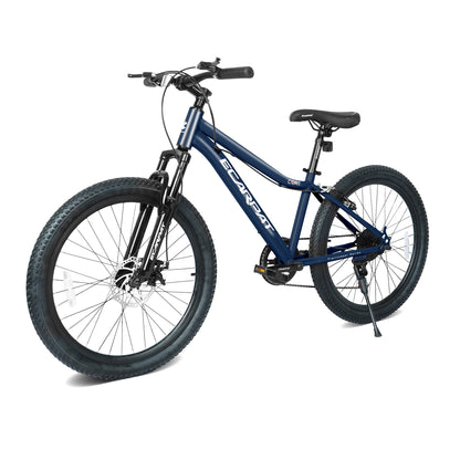 24" Youth Mountain Bike | 7-Speed, Front Disc Brake, Suspension & Alloy Rims