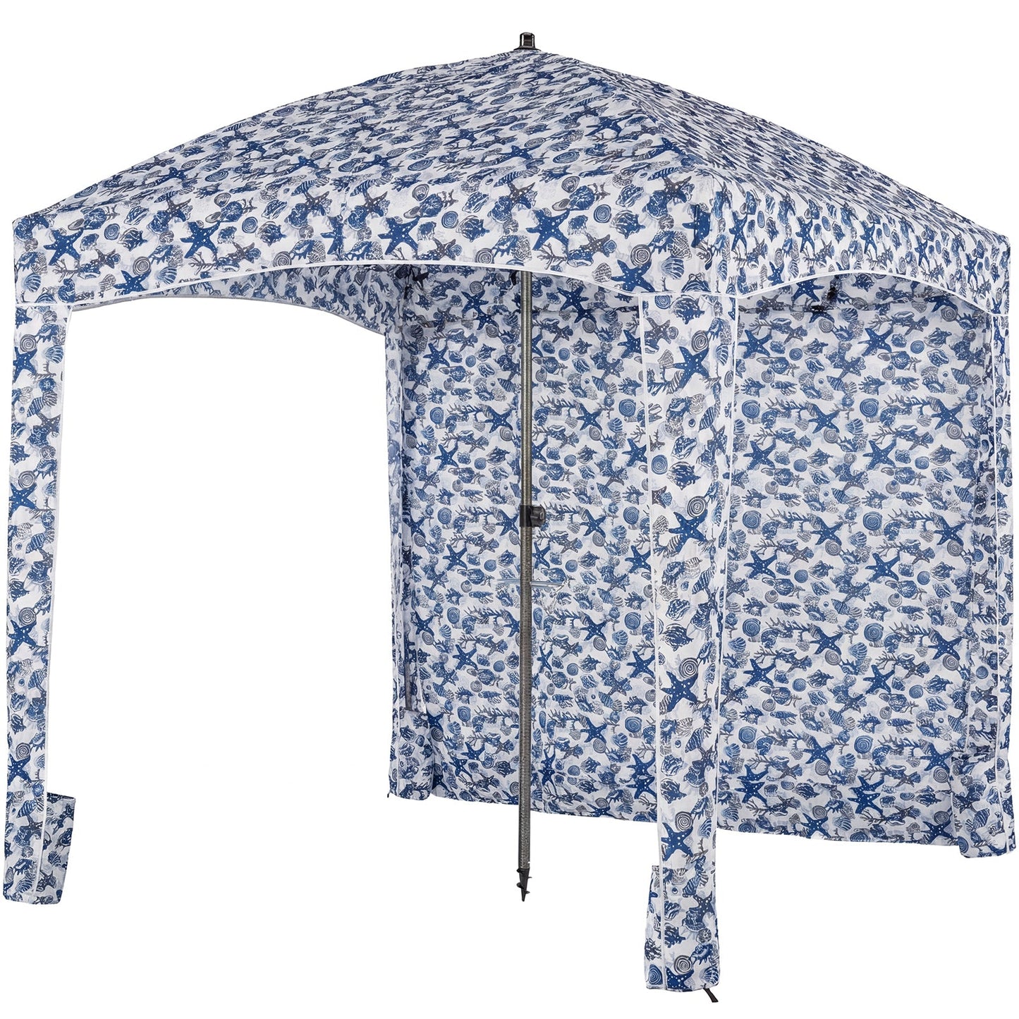 Beach Cottage - 6 Feet By 6 Feet, With Detachable Side Walls, A Simple Beach Sunshade Tent, Equipped With Storage Bags, Portable, UPF 50-- Standard